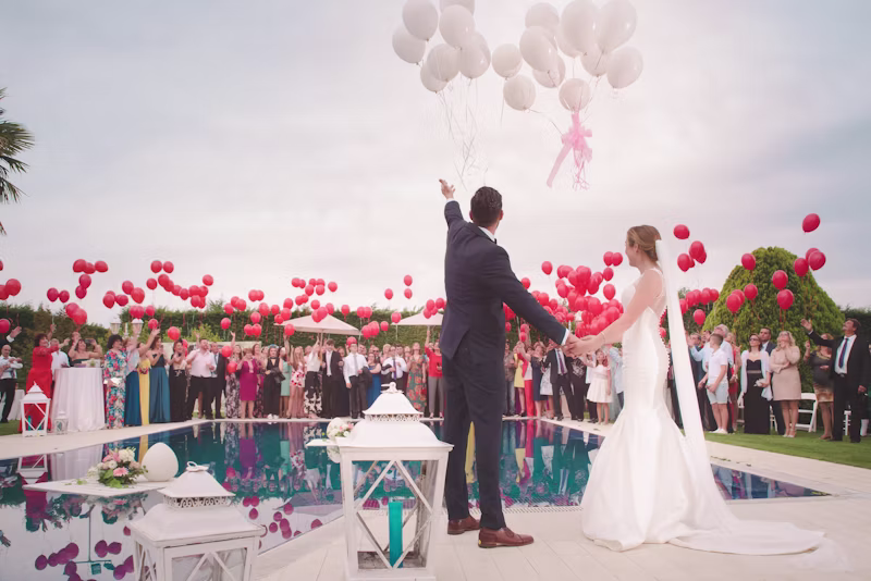 Beautiful wedding ceremony setup